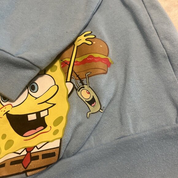 Nickelodeon Spongebob Squarepants Blue Sweatshirt Size M(7-9) - Picture 4 of 10